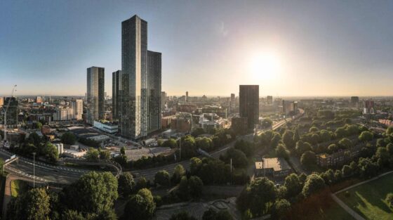 Aerial Photography of Manchester Deansgate Square