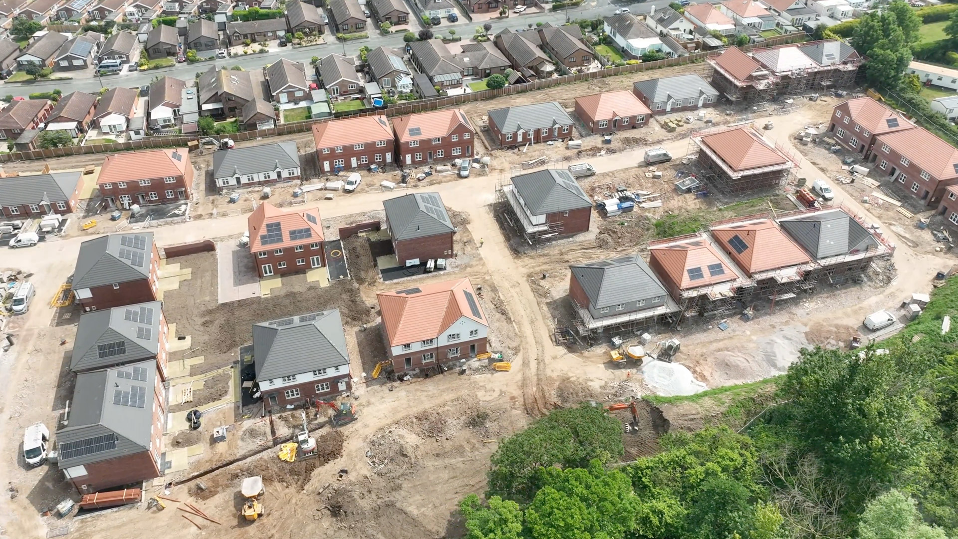 Drone timelapse for construction